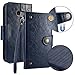 Produktbild Samsung Galaxy S6 Edge / G925 Lederhülle Retro, Docrax Hülle Leder Klappbar Brieftasche Schutzhülle mit Kartenfach Magnetisch Stoßfest Handyhülle Flip Case für Samsung Galaxy S6Edge - DOHHA42498 Blau