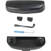 Elegante Custodia Occhiali Auto - Organizer in Pelle e ABS per Aletta