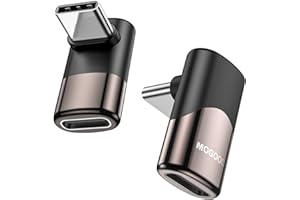 MOGOOD USB C 90 Grados Adaptador C Macho a C Hembra USB C Extender Adaptador Tipo-C de transmisión de Datos PD100W de Carga rápida y 8K@60Hz de Paso de vídeo para Accesorios de la Cubierta de Vapor