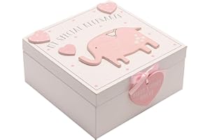 UKGIFTSTOREONLINE Caja de recuerdos de madera para niñas, estilo vintage