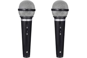 PEIQICHU 2 Packs Faked Microphone for Photo Booth Props Funny Party Accessory Plastic Microphone Toy Simulate Kids Karaoke Costume Prop Mic Accessories Party Favors