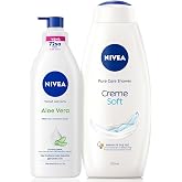 Nivea Creme Soft Kremsi Dokunuş Duş Jeli 750ml ve Aloe Vera Derinlemesine Nemlendirici V&uuml;cut Losyonu 400ml