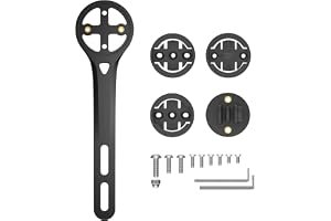 Bike Computer Mount, Quick Release Mount for Garmin, Wahoo, Bryton, Bike Computer, Out Front Cycling Computer Extended Mount (Straight Mount)