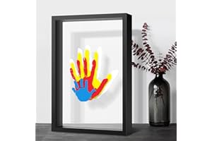 Crenze Family Handprint Kit, DIY Keepsake Frame, Hand Prints Ornament Kit, Family Gifts for Grandparents, New Parents, Mother's Day, Father's Day, Birthday