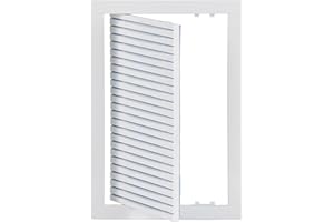 STEINBERG14 Blanco 200x300 mm Rejilla de Ventilación con Sistema de Puerta y Filtro Integrado