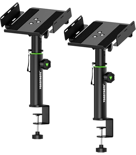 Sound Town STSD-DCM-PAIR Desktop Clamp-On Studio Monitor Speaker Stands (2-Pack) - View #3