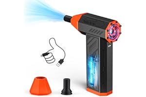 WERTYI Compressed Air Duster Cleaner for PC, 4 Gear Adjustable 110000RPM Electric Air Duster, Portable Air Dust Blower, Cordless Compressed Air Duster for Computer, Keyboard, Outdoors and Car Cleaning