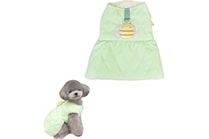 PLUSHCEWT Falda de algodón para mascotas, abrigo para perro, abrigo de invierno para perro con bonita abeja, chaqueta para perro con arnés, ropa de invierno para cachorros, abrigos cálidos y chaquetas para