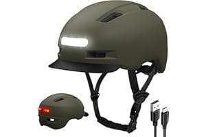 KINGLEAD casco da bicicletta, luce anteriore e posteriore (LED) 5 modalità di luce per uomini e donne Casco da bicicletta leggero per ciclismo trekking