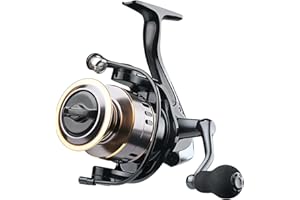 EASY BIG Carretes de Spinning - Carretes de Pesca Suaves y Potentes con 9+1 Rodamientos de Bolas - Ligeros y Versátiles para Todo Tipo de Aguas - Pesca en Hielo Tamaño 500