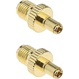 2X SMA Femelle à TS9 Mâle Adaptateur RF Connecteurs Coaxiaux Plaqué Or pour Antennes Diffusant Périphériques LAN sans Fil Wi-
