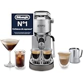 De'Longhi Dedica Duo &ndash; Espresso Machine Manual Cold Brew Metal | EC890.MD Coffee Maker with Manual Milk Frother, Espresso, Ca