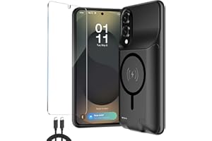 FRATERNIZE 10.000 mAh Schutzhülle für Samsung Galaxy S25 Edge (6,7 Zoll) Schutzhülle mit Akku, kabellos, intelligent, tragbar, Powercover, externer Akku, wiederaufladbares Ladegerät