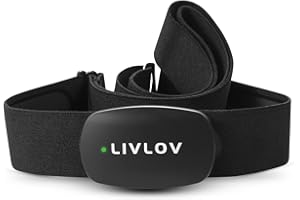LIVLOV Cardiofrequenzimetro con Fascia Toracica, Fascia Cardio Bluetooth 5.0 Ant+ Sensore di Frequenza Cardiaca IP67 Impermeabile Compatibile con Polar Wahoo Peloton DDP Yoga Garmin Sports Watches
