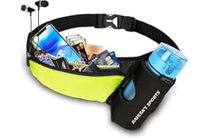 HAISSKY Marsupio Sportivo Running Cintura da Corsa Impermeabile con Portaborraccia Marsupio Sportivo Uomo Donna per Escursionismo,Corsa,Ciclismo e Arrampicata per Telefoni Cellulari Inferiori a 6.9 Pollici