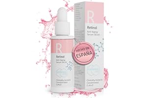 Elemental Care Serum Retinol puro para la cara 30ml, Serum Antimanchas (-86% Manchas) + Reduce las Arrugas un 63% en Contorno Ojos y Cara+ Reduce Ojeras - Piel Joven, Uniforme y Radiante