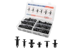 JNNJ 190 Pcs Auto-Befestigungsclips, Kunststoff-Spreiznieten, Karosserie-Clips, Stoßfänger-Verstärkungsclips, Universal-Kunststoff-Clipsatz für Automobile