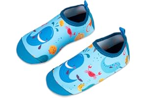 WATELVES Kids Beach Swim Shoes Water Sport Shoes Barefoot Skin Boys Girls Baby Non-Slip Quick Dry Barefoot Aqua Socks Pool Surfing Yoga Garden