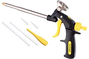 VERLINGER Pistolet pour Mousse PU - Applicateur Professionnel pour Isolation, Scellement, Étanchéité et Dosage - Pistolet Mousse Construction Robuste pour Travaux de Réparation et Chantier DIY