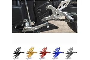 Lorababer Pedane Posteriori Regolabili per moto Pedane Posteriori Pedane Leva Cambio Pedale Freno compatibile con H-onda CBR500R CB500F CBR 500 R CB 500 F CBR 500R CB 500F 2013-2023 (Rosso)