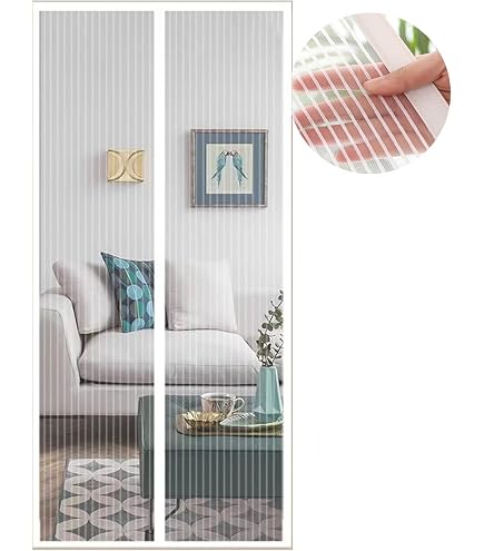 Magnet-Fliegengitter Für Türen – Selbstschließend, 235x180 Cm, Einfach Montierbar, Grau