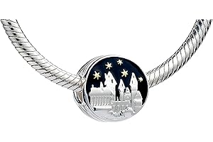 Oficjalny koralik Harry Potter ze srebra wysokiej próby Hogwart marki The Carat Shop, Srebro szterlingowe