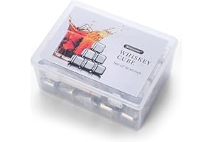 DRINCARIER Wiederverwendbare Eiswürfel Edelstahl -24 Stück ice cube, Whiskystein, Edelstahl-Eiswürfel mit High Cooling-Technologie, verwendet für Whisky, Wodka, Likör, Wein, Getränkesaft oder Limonade