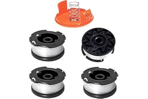 JAMSSOW 4 Bobine Tagliaerba Compatibili con Black+Decker A6481 A6485 AF-100,Filo Tagliabordi Bobine Adatto per ST5530 GB GLC3630L20-GB STC1820PC-GB BESTA530-GB BESTA525-GB,Lunghezza 9,144m,Ø1,65mm