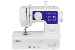 LUBY Nähmaschine, 12 Stiche eingebaut, DIY, tragbar, Crafty Beau Vert