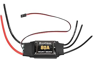 YUNIQUE GREEN-CLEAN-POWER - ESC Brushless 80A Geschwindigkeitsregler | Integrierter UBEC 5V/5A | Kompatibel mit 2-6S LIPO Batterien für Modellbau, RC Hubschrauber, Flugzeuge | Kunststoff