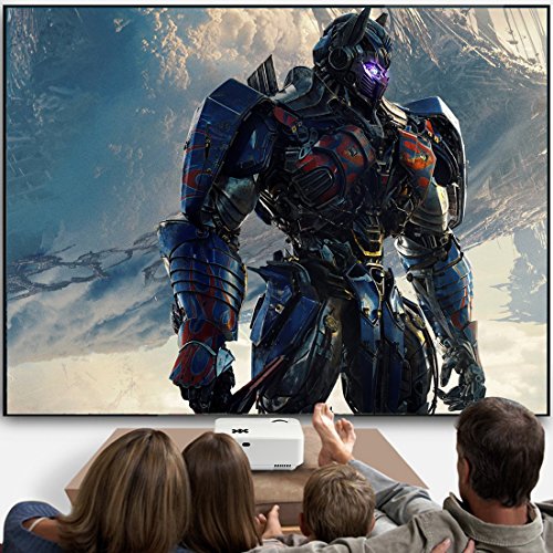Mini Proiettore Yaufey T21 1800 Lumens LED Proiettore Home Theater portatile, nuovo aggiornato Collega a iPhone / iPad tramite cavo USB, Proiettore video supportando 1080P HDMI per Home Cinema TV Smartphone gioco