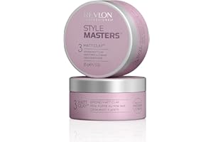 Revlon Professional Style Masters - Matte Clay - Cire Cheveux Forte au Fini Mat - Produit Coiffant Fixation Naturelle - Cire Coiffante - Produit Cheveux de Coiffure - Application Facile - 85g