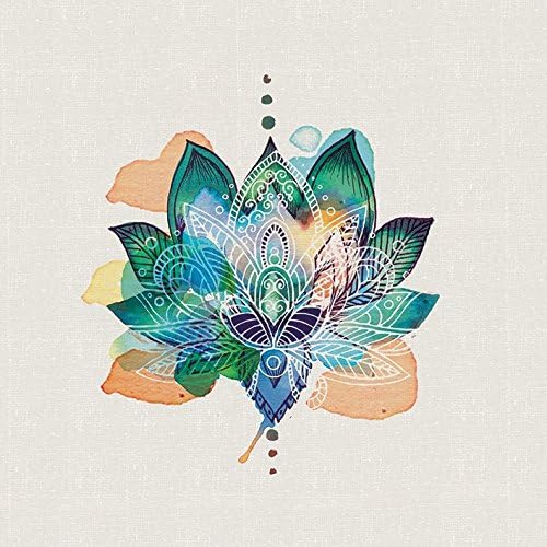 Summer Thornton "Lotus Flower" Canvas Print, Cotton, Multi-Colour, 3.20 x 40.00 x 40.00 cm