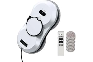 UOEONR Fensterreinigungsroboter mit Sprühfunktion, 5600 Pa Elektrischer Fensterputzer Fernbedienung mit 10 Tüchern, Fensterreiniger Roboter Automatischer für Alle Fenster