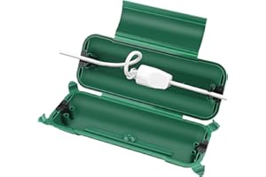 Pfloge® Scatola di Protezione Stagna Elettrica da Esterno, Scatola Esterna Presa per Spina Esterna, Impermeabile e Scarico Della Trazione,Copri Presa Da Esterno 290mm x 110mm x 75mm(Verde)