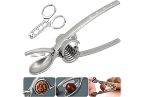 AUOQZ 2Pcs Nut Crackers Tool for All Nuts Heavy Duty 2 in 1 Nutcracker Chestnut Cutter Tools Walnut Opener Chestnut Open Clip with Small Nut Cracker