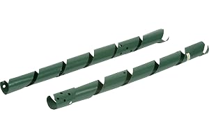 Meister Trädskyddsspiral – 2 stycken – 60 cm höjd – mot vildbetta och skador på trädbarkar – med ventilationshål – grön/stams