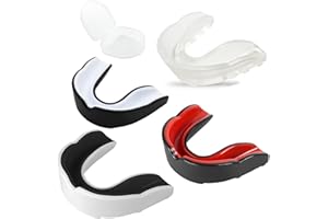 KUCHLI 4 Pièces Protège Dents Boxe Professionnel Protection Appareil Dentaire Maximale, Confort Optimal pour Tous Les Sports, notamment Le Rugby, MMA, Hockey, Judo, Karate, Les Arts Martiaux (4 Pièces)
