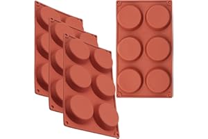 ionEgg Stampi in silicone per dischi con lato affusolato, 7,9 cm, antiaderente e a sgancio rapido, per mousse, dessert, torte, caramelle e sapone, confezione da 4