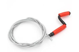 XIMKONTER Rohrreinigungswelle Ø 6 mm x 3 m Abflussreiniger spirale Spirale abfluss Rohrreinigung Flexible Spirale mit Kralle - Umweltfreundliche Lösung für hartnäckige Verstopfungen/Abflussspirale