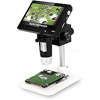 LCD Digital Mikroskop, WADEO 4,3 Zoll 720P HD 1000X Vergrößerung Zoom Nachladbare Batterie Endoskop mit 8 LEDs für die…