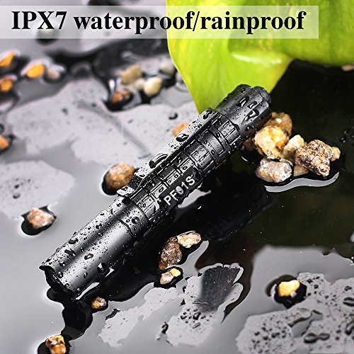 ThorFire Mini Taschenlampe, Penlight Taktische Taschenlampe Pocket Taschenlampe PF01S Taschenlampe mit Gedächtnis, 0.5-120LM Verwenden AAA-Batterie (Nicht Enthalten) - 4