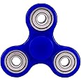 Premsons® Hand Spinner Desk Toy - High Speed Smooth Finger Spin Sensory Fidget Stress Relief Game Play for Kids & Adults - Birthday Party Gift - Four Bearing - Sky Blue + Silver Bearing