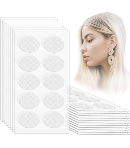 JYNXOR - 600 Patchs Autocollants Pour Oreilles Tombantes - Support Pour Boucles Lourdes - Protection Piercing - Lot Économique