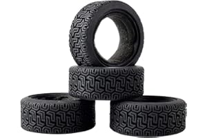 KEEDA 4 Stück Gummireifen mit Schaumstoffeinlagen Reifen für 1/10 HSP Tamiya HPI Kyosho RC On Road Runflating Touring Auto (O, 66mm)