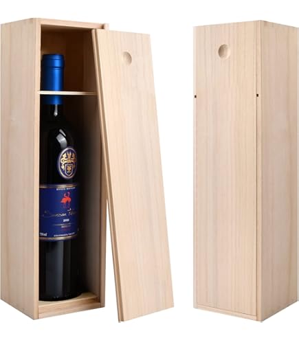 Scatola Portabottiglie In Legno Con Serratura - Design Vintage Per Regali - Foto 3