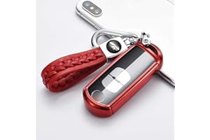 ontto Funda para Llave de Coche Mazda 2, 3, 5, 6, CX-3, CX-4, CX-5, CX-7, CX-9, Atenza, Axela MX5, Funda de Llave de TPU, Funda para Llave de Coche, Funda Protectora para 2, 3 y 4 Botones, Color Rojo