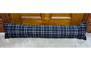 GOLDSTAR SHOP Goldstar Tartan Blue Waterproof Draught Excluder Draft Insulator Door Sausage Hallway Energy Saver wind stopper Cushion