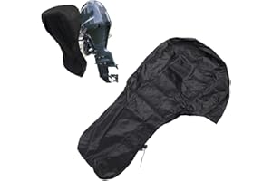 lvifloae Coperchio Motore Marino Impermeabile Custodia Completa per Motori Fuoribordo 6-15 HP Coprimotore in Poliestere Resistente per Barca Yacht Barchino Anti Pioggia UV e Polvere