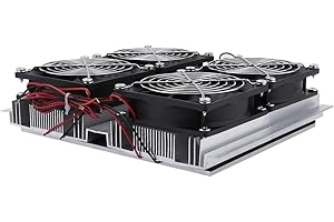 SXHLSELLER Refrigerador de placa fría termoeléctrico Peltier de refrigeración de semiconductores de bajo ruido portátil de 240 W con ventilador para refrigeración de espacios pequeños